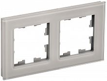 BR-M22-G-K30 Рамка 2-м BRITE РУ-2-2-БрД стекло дым. IEK 
