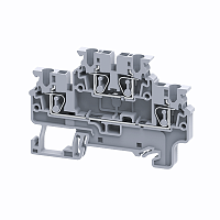 289764 Клемма двухъярусная пружинная OptiClip CXDL-2.5-2L-I сер. КЭАЗ 
