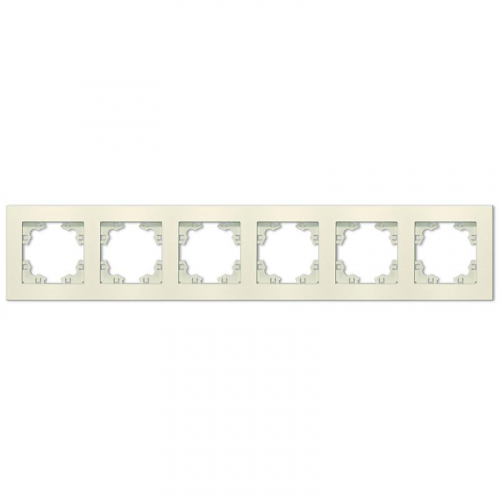 A1043-I Рамка 6-м Афина универс. сл. кость (ivory) Universal 