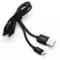 15088 Кабель USB Micro USB 2А 1м зарядка + передача данных черн. (пакет) ERGOLUX 