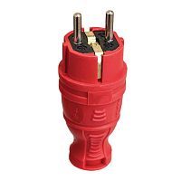 TKE-C13-KV-Z Вилка прямая с заземл. IP44 каучук красн. TOKOV 