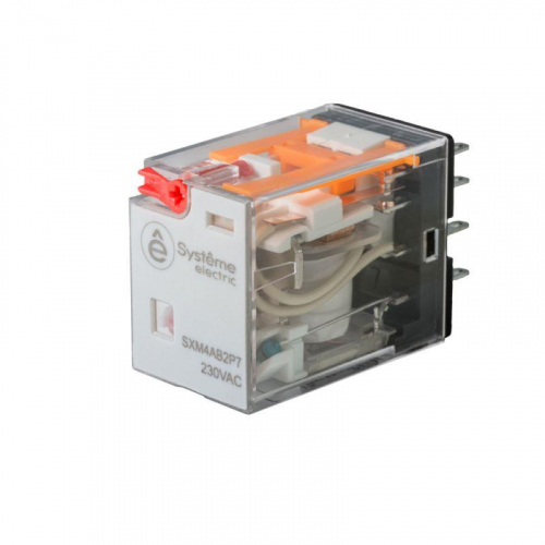 SXM4AB2P7 Реле 6А 4CO 230В AC тест кнопка LED SE 