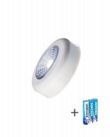 KOC305B Фонарь-подсветка 1Вт COB LED 3xAAA (R03) корпус ABS-пластик бел. самокл. поверхность в комплекте двустор. скотч КОСМОС 