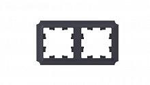 ATN101002 Рамка 2-м AtlasDesign Antique универс. карбон SE 