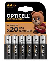 5052003 Элемент питания алкалиновый AA/LR6 (блист. 6шт) Professional Opticell 
