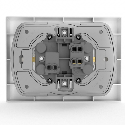 TKE-PX-R2FZSF-C01 Розетка 2-м СП Pixel 16А IP20 с заземл. защ. шторки в сборе бел. TOKOV ELECTRIC  фото 5