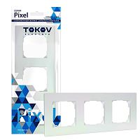 TKE-PX-RM3-C04 Рамка 3-м Pixel универс. перламутр. TOKOV ELECTRIC 