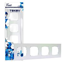 TKE-PX-RM4-C04 Рамка 4-м Pixel универс. перламутр. TOKOV ELECTRIC 