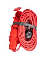 YKsm10m-3g(16A)KG-R Удлинитель на каучуковой колодке 3х10м 16А IP44 250В 4кВт каучук КГ 3х2.5 красн. УХз16 Россия КОСМОС 