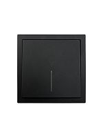 704-4288-114QC Выключатель проходной 1-кл. 1п СП ZIMA 10А IP20 с индикацией безвинтов. зажим механизм черн. бархат LEZARD 