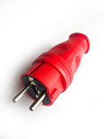 VKsm-Z-IP(R)16A Вилка прямая 16А IP44 красн. КОСМОС 