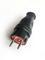 VKsm-Z-IP(B)16A Вилка прямая 16А IP44 черн. КОСМОС 