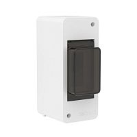 F02W0WD Щиток настенный Фрейм (FRAME) ЩРн-п-2 2мод. IP41 с тонированной дверцей бел. DKC 