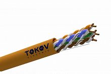 1980916А Кабель витая пара U/UTP 4х2х24AWG(0.48мм) кат.5E нг(А)-HF (LSZH) indoor Fluke tested 305м (м) TOKOV ELECTRIC TKE-C10-U/UTP-42-5E-305-LSZH