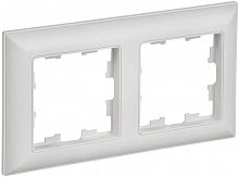 BR-M22-12-K91 Рамка 2-м BRITE РУ-2-БрАБ арктич. бел./бел. IEK 