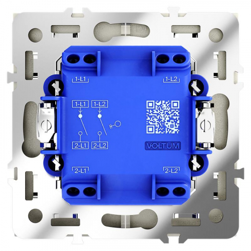 VLS020104 Выключатель 2-кл. СП S70 10А механизм шелк Voltum  фото 4