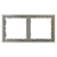 VLS100204 Рамка 2-м S70 пластик. шелк Voltum 