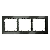 VLS110306 Рамка 3-м S70 стеклян. титан Voltum 