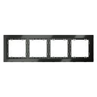 VLS110406 Рамка 4-м S70 стеклян. титан Voltum 