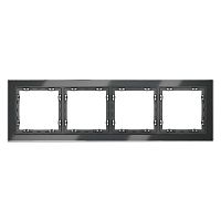 VLS110407 Рамка 4-м S70 стеклян. графит Voltum 