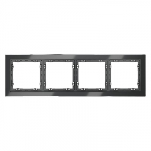 VLS110407 Рамка 4-м S70 стеклян. графит Voltum 