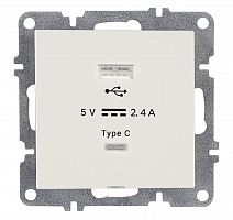 50 01 1000 304 Розетка LAVIN/KAREN USB + TYPE-C механизм бел. ARVIA 