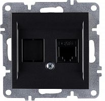 50 07 2000 247 Розетка компьютерная LAVIN/KAREN RJ45 кат.6 механизм черн. ARVIA 