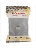 752-3500-139 Розетка компьютерная 1-м ОП RJ45 LETO платина LEZARD 