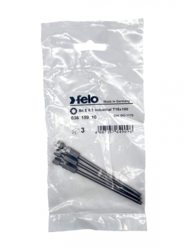 03615910 Бита крестовая Torx 15X100 Industrial (уп.3шт) FELO  фото 2