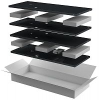 LN05-42UX1-X Комплект стенок боковых 1000мм для шкафа 42U черн. LINEA N ITK 