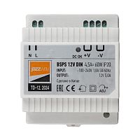 5049963 Блок питания для светодиодной ленты BSPS DIN 12В 4.5А=60Вт PL IP20 Pro+ JazzWay 