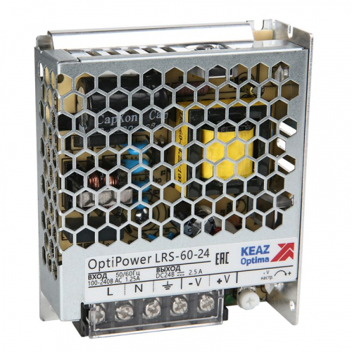 328875 Блок питания панельный OptiPower LRS 60-24 2.5A КЭАЗ 