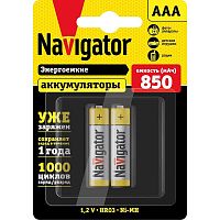 94784 Аккумулятор AAA/HR03 94 784 NHR-850-HR03-RTU-BP2 (блист.2шт) Navigator 