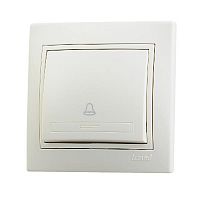 701-0303-103 Кнопка звонка СП Mira крем. LEZARD 