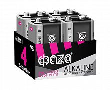 5030602 Элемент питания алкалиновый "крона" 6LR61 9В Alkaline Pack-4 (уп.4шт) ФАZА 