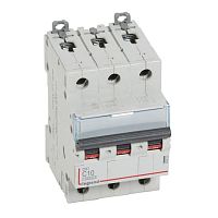 409252 Выключатель автоматический модульный 3п C 10А 16кА DX3 10000 3мод. 400В Leg 