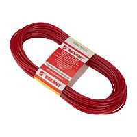 09-5125-1 Трос стальной в ПВХ изоляции d2.5мм (уп.20м) красн. REXANT 