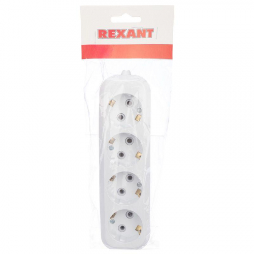 11-8707 Колодка удлинителя 4-м с заземл. Rexant  фото 5