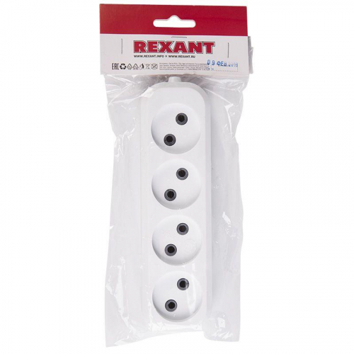 11-8715 Колодка удлинителя 4-м без заземл. Rexant  фото 3