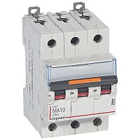 409880 Выключатель автоматический модульный 3п MA 10А 25кА DX3 MA 3мод. 400В Leg 