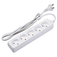 5000216 Удлинитель 5х3м 10А IP20 FE075-05-300 2.2кВт ПВС 2х0.75 защ. шторки ФАZА 