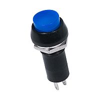 36-3031 Выключатель-кнопка 250В 1А (2с) ON-OFF син. (PBS-11А) Rexant 