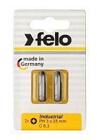 02203036 Бита крестовая Industrial PH 3х25 (блист.2шт) FELO 
