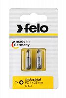 02193216 Бита крестовая PZ 1/PZ 2/PZ 3х25 (блист.3шт) FELO 