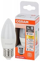 4058075696860 Лампа светодиодная LED Star 5Вт 2700К тепл. бел. E27 470лм B угол пучка 200град. 170-250В (замена 40Вт) матов. пластик OSRAM 