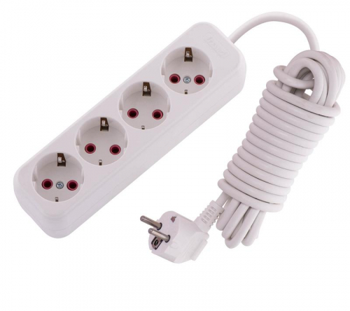 720-0405-401 Удлинитель 4х5м с заземл. 16А IP20 Lila LEZARD 