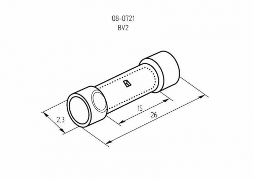 08-0721 Гильза соединительная изолированная VB 2 (уп.100шт) Rexant  фото 4