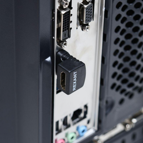 17-6805 Переходник штекер HDMI - гнездо HDMI угловой Rexant  фото 3