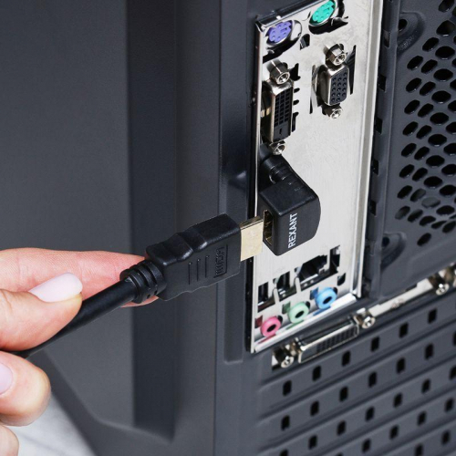 17-6805 Переходник штекер HDMI - гнездо HDMI угловой Rexant  фото 4