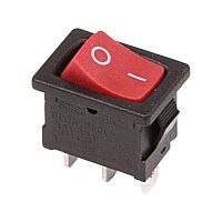 36-2131 Выключатель клавишный 250В 6А (3с) ON-ON красн. Mini (RWB-202 SC-768) Rexant 